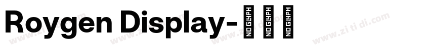 Roygen Display字体转换